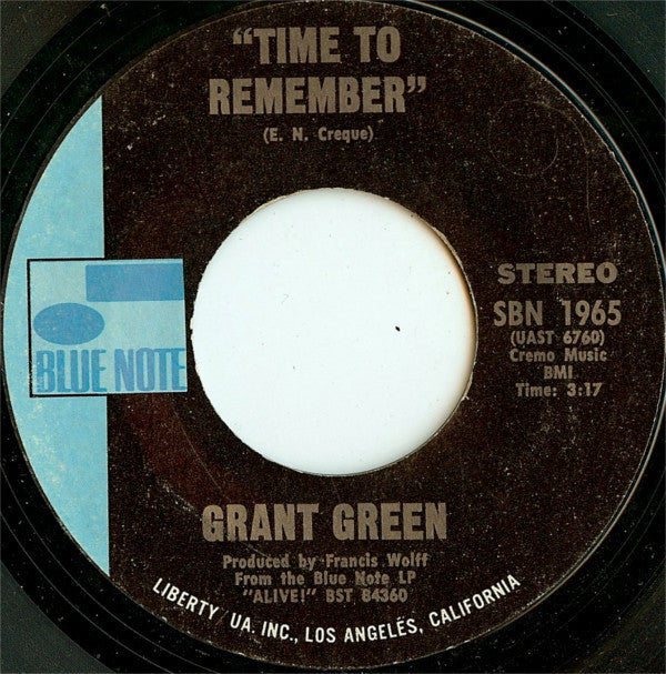 Grant Green : Sookie, Sookie / Time To Remember (7", Single, Styrene)