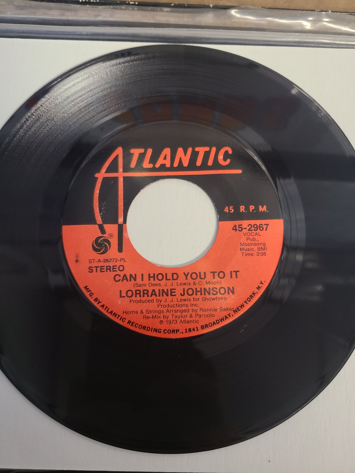 Lorraine Johnson - If You Want Me To Be More Of A Woman, You've Got To Be More Of A Man/Can I Hold You To It (7", Single, PL) (VG+)