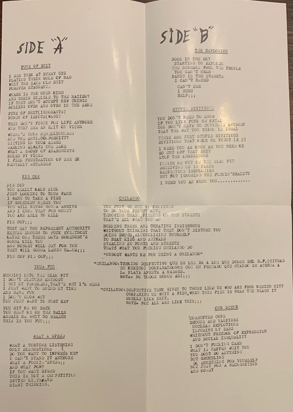 Atoxxxico : Punks De Mierda (7", EP, RE)