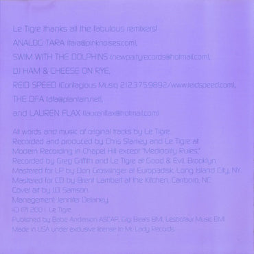 Le Tigre : Remix (CD, EP)