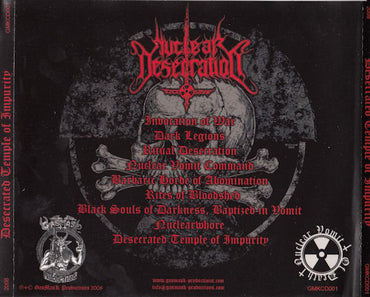 Nuclear Desecration : Desecrated Temple Of Impurity (CD, Album)