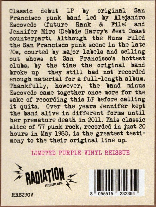 The Nuns : The Nuns (LP, Album, Ltd, RE, Pur)