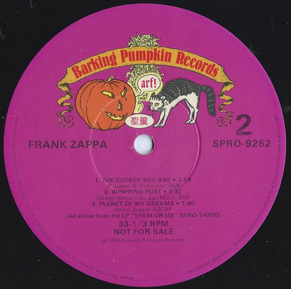 Zappa* : Them Or Us - Thing-Fish (12", Promo, Smplr)
