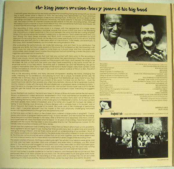 Harry James & His Big Band* : The King James Version (LP, Album, Ltd, Gat)