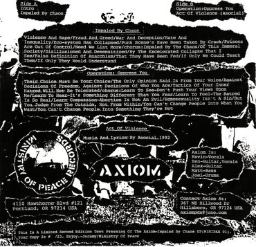 Axiom (13) : Impaled By Chaos (7", TP)
