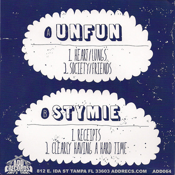Unfun / Stymie (5) : Unfun / Stymie (7", Bla)