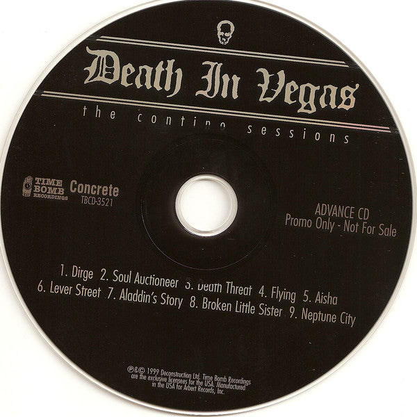 Death In Vegas : The Contino Sessions (CD, Advance, Album, Promo)
