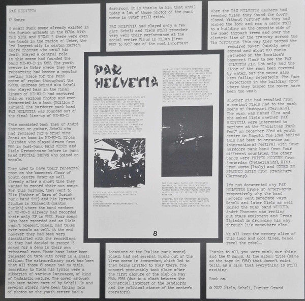 Pax Helvetia : Pax Helvetia (LP, RE)