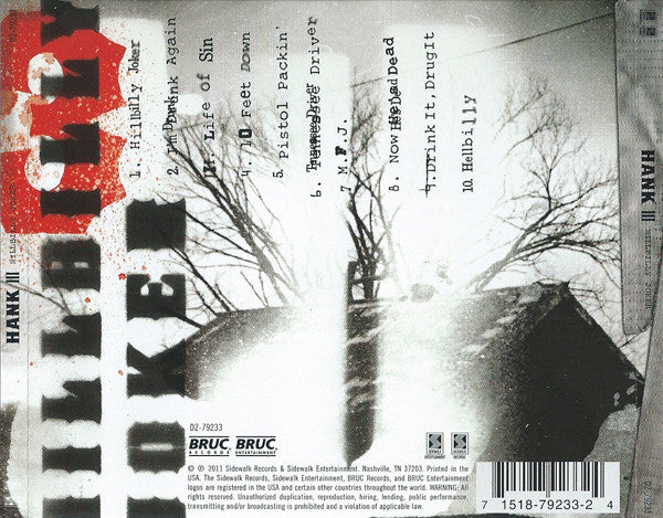 Hank III* : Hillbilly Joker (CD, Album)