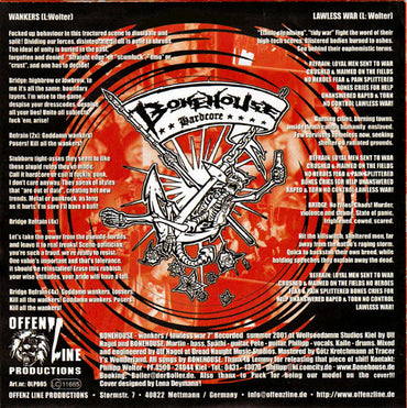 Bonehouse : Wankers/Lawless War (7", EP)