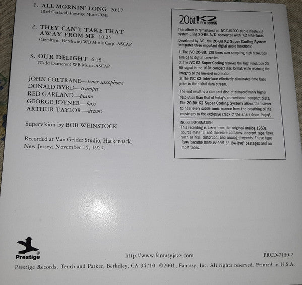 The Red Garland Quintet : All Mornin' Long (CD, Album, Ltd, RE, RM)