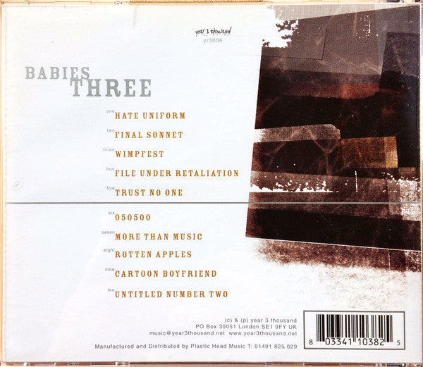 Babies Three : File Under Retaliation (CD, Album)