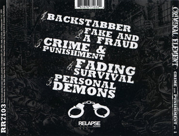 Criminal Element (2) : Crime And Punishment Pt.1 (CD, EP)