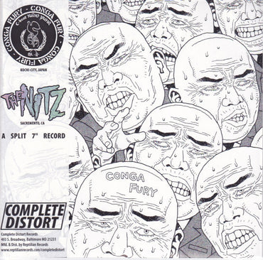 Conga Fury / The Nitz : A Split 7" Record (7", Gra)