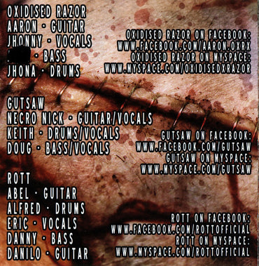 Oxidised Razor / Gutsaw / Rott : Optical Hook Dissection (CD, Album)