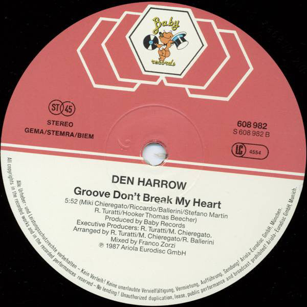 Den Harrow : Don't Break My Heart (12", Maxi)