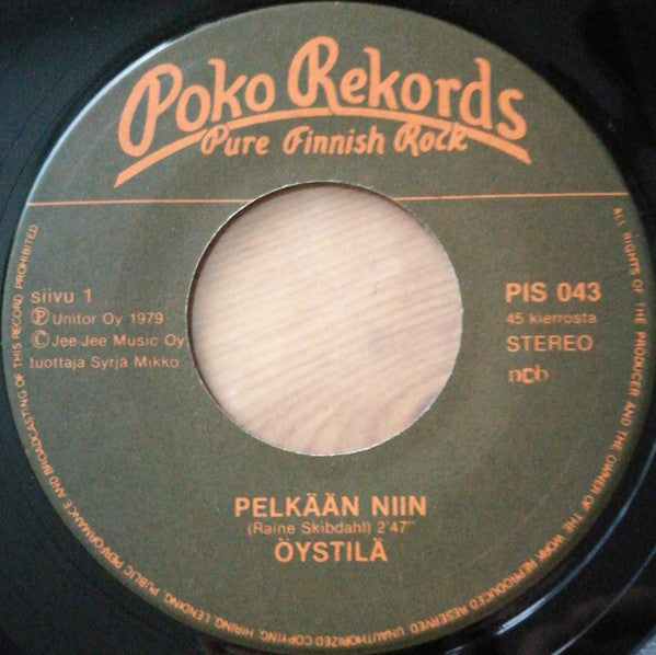 Öystilä : Tarzan (7", Single)