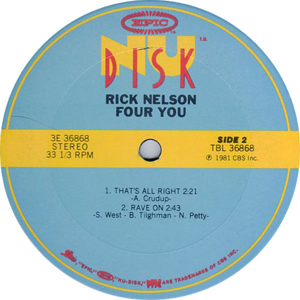 Ricky Nelson (2) : Four You (10")