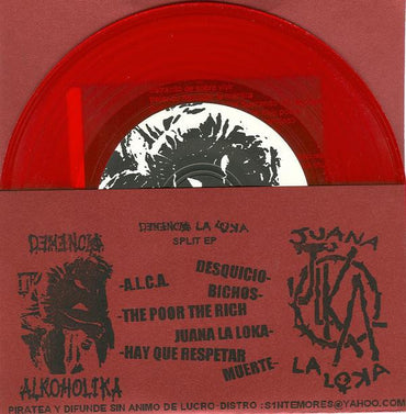 Demencia Alkoholika / Juana La Loka : Demencia La Loka (7", EP, Red)