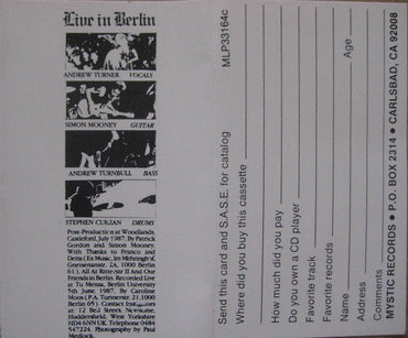 Instigators : Live In Berlin (Cass, RE)