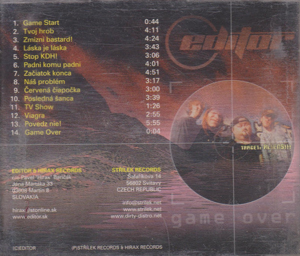 Editor (4) : Game Over (CD, Album)