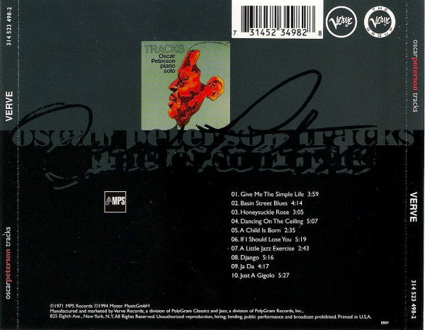 Oscar Peterson : Tracks (CD, Album, RE)