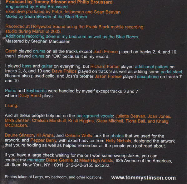 Tommy Stinson : Village Gorilla Head (CD, Album)