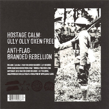 Anti-Flag + Hostage Calm : Anti-Flag + Hostage Calm (7", S/Sided, Etch, Red)