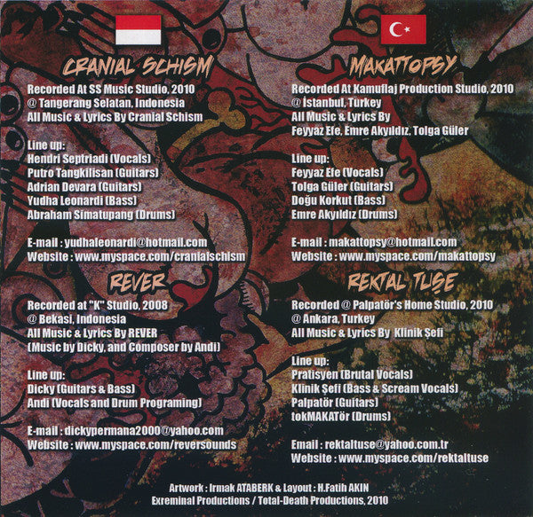 Cranial Schism / Rever (2) / Makattopsy / Rektal Tuşe : 4 Ways Of Eastern Brutality (CDr)
