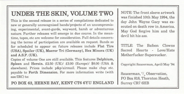 Various : Under The Skin Volume Two (7")