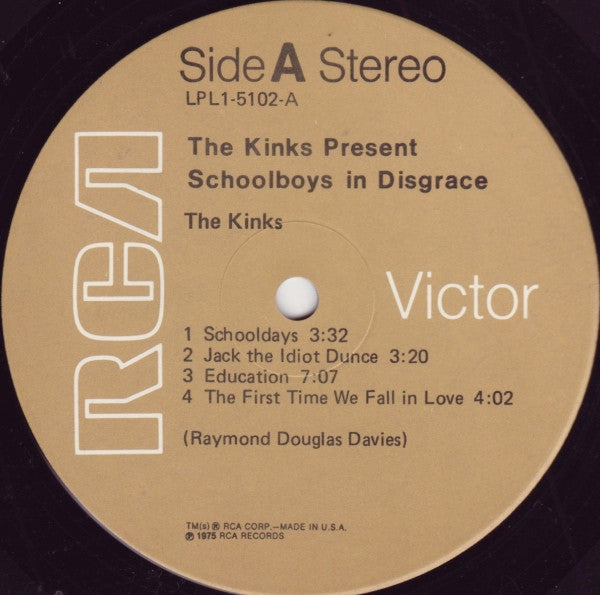 The Kinks : Schoolboys In Disgrace (LP, Album)