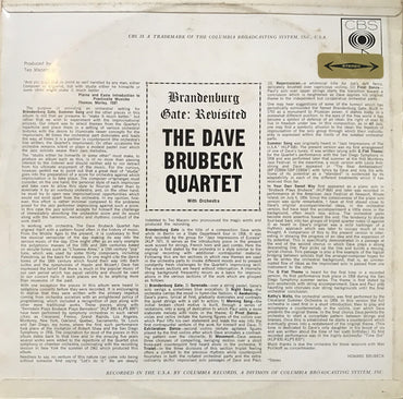 The Dave Brubeck Quartet : Brandenburg Gate: Revisited (LP)