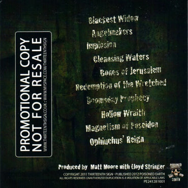 Thirteenth Sign : Rise Of The Black Angel (CDr, Album, Promo)