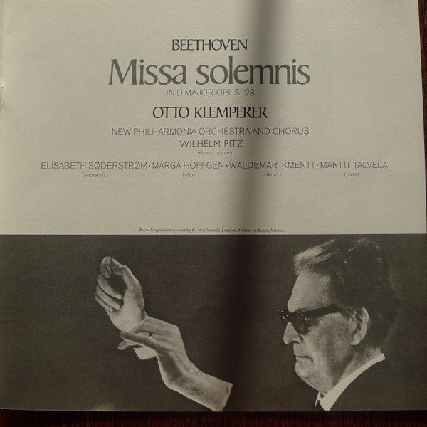 Beethoven* - Otto Klemperer, Elisabeth Søderstrøm* • Marga Höffgen • Waldemar Kmentt • Martti Talvela, New Philharmonia Chorus • New Philharmonia Orchestra : Missa Solemnis (2xLP + Box)