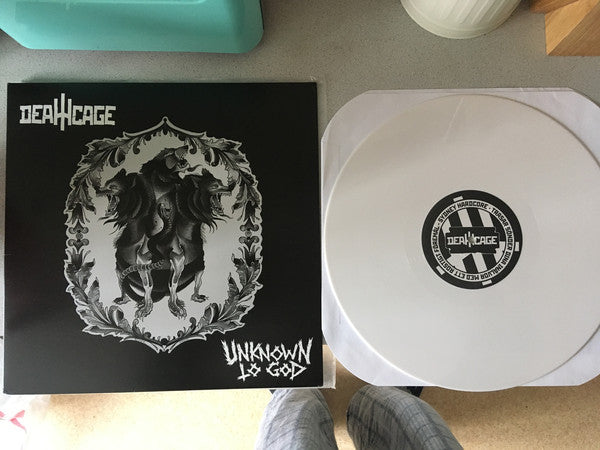 Deathcage / Unknown To God : Deathcage / Unknown To God (12", Album, Whi)