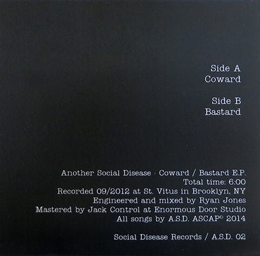 Another Social Disease : Coward / Bastard (7", EP)