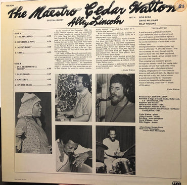 Cedar Walton With Abbey Lincoln : The Maestro (LP, Album, RE)