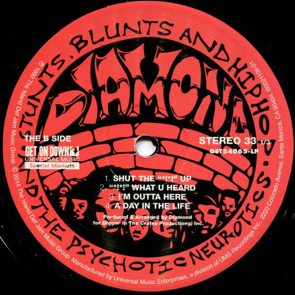 Diamond D And The Psychotic Neurotics : Stunts, Blunts, & Hip Hop (2xLP, Album, RE)