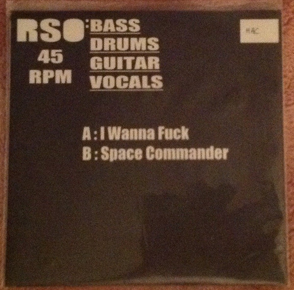 RSO : RSO (7", EP, Single, Whi)