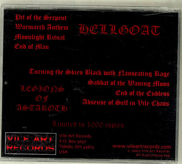 Hellgoat (2) / Legions Of Astaroth : Moonlight Ritual / The Moon Bleeds Red Upon The Earth (CD, Ltd)
