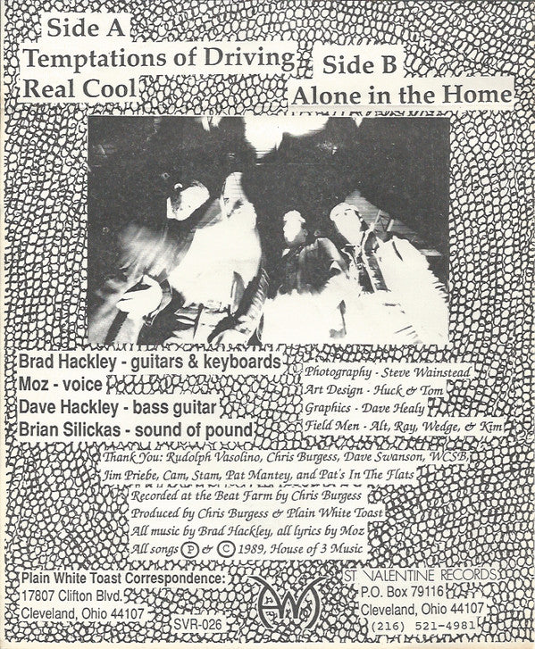 Plain White Toast : Temptations Of Driving / Alone In The Home (7")