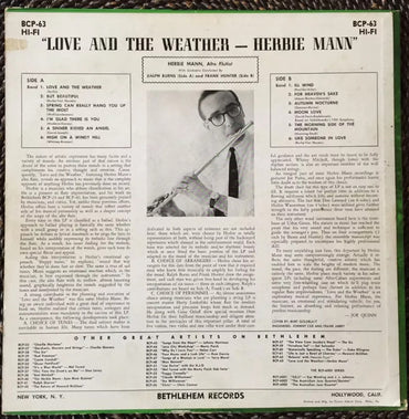 Herbie Mann And Orchestra* : Love And The Weather (LP, Album, Mono)