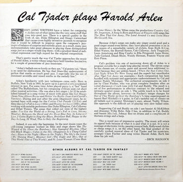 Cal Tjader : Cal Tjader Plays Harold Arlen (LP, Album, Blu)