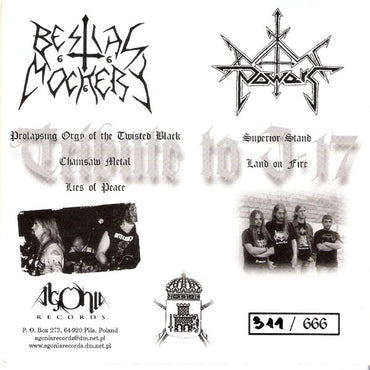 Bestial Mockery / Axis Powers : Tribute To I-17 (7", EP, Ltd, Num)