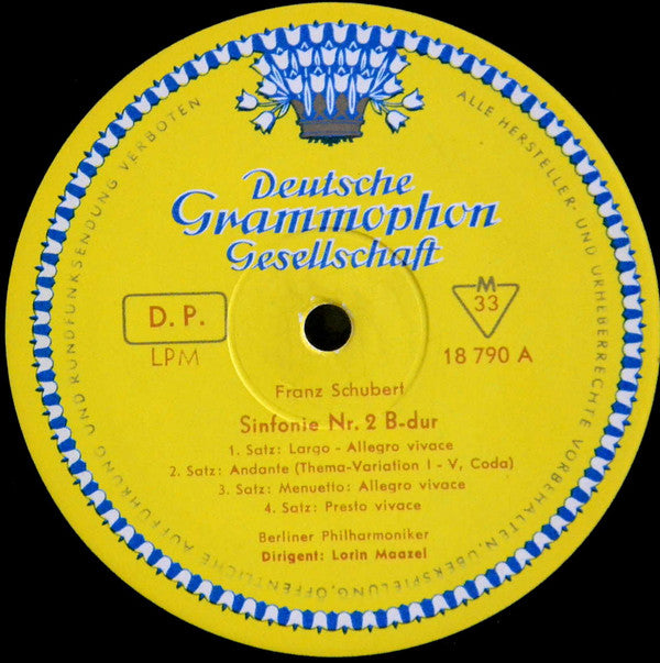 Schubert* – Berlin Philharmonic*, Lorin Maazel : Symphonien Nr. 2 Und Nr. 3 (LP, Mono)