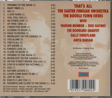 The Sauter Finegan Orchestra* : That's All (CD, RM)