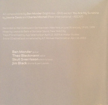 Ben Monder : Excavation (CD, Album, RE, RM)