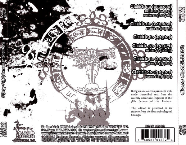 Hæresiarchs Of Dis : Thirty-Eighth Sermon Of The Unborn (CD, Album)