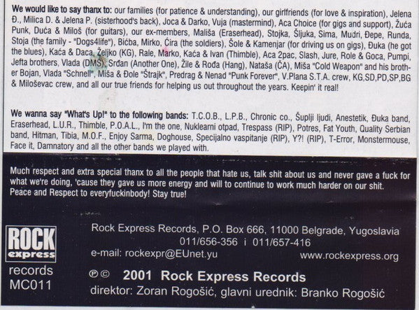 Drawbacks (2) : Look At The Score (Cass, Album)