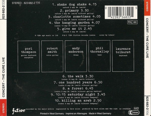 Buy The Cure : Concert - The Cure Live CD Online from Sit and Spin Records  for a great price